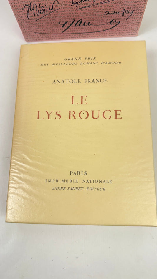 Anatole France – Le Lys rouge, lithographie originale de Van Dongen, Imprimerie Nationale / André Sauret, ex. n° 1225