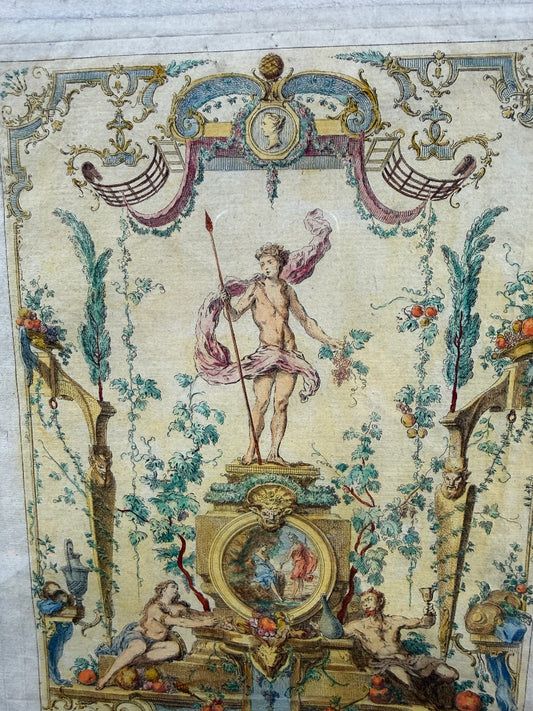 Claude Gillot — Livre de portières, la figure de Bacchus, c. 1737 — photo 2