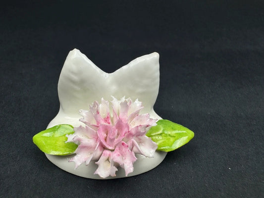 Coalport set 6 porte menus porcelaine fleurs vintage