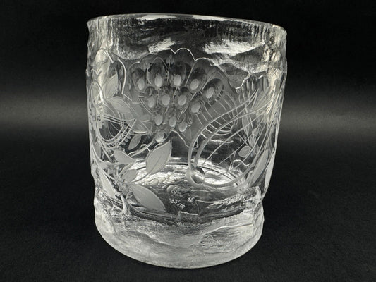 Vase en cristal signé Bjorn Wiinblad pour Rosenthal, édition limitée numérotée 63/100