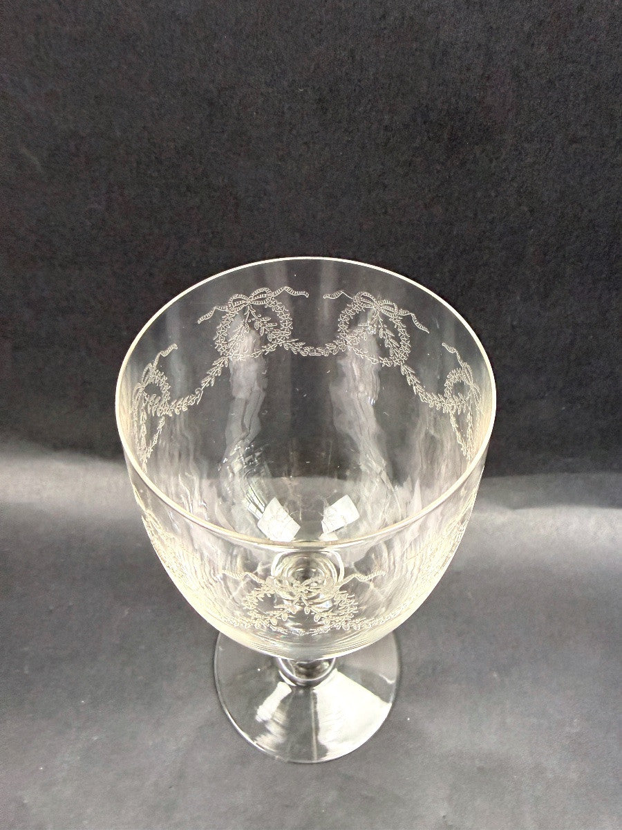 Suite de 6 verres à eau en cristal gravé - Lot 2