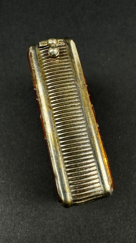 Pyrogène en agate et cuivre argenté