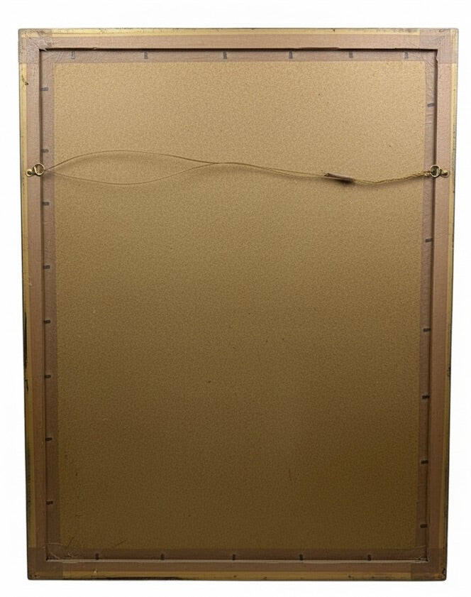 Huile sur carton – Étude stylisée Art Déco d’après l’Adam de la Chapelle Sixtine – 60 x 80 cm