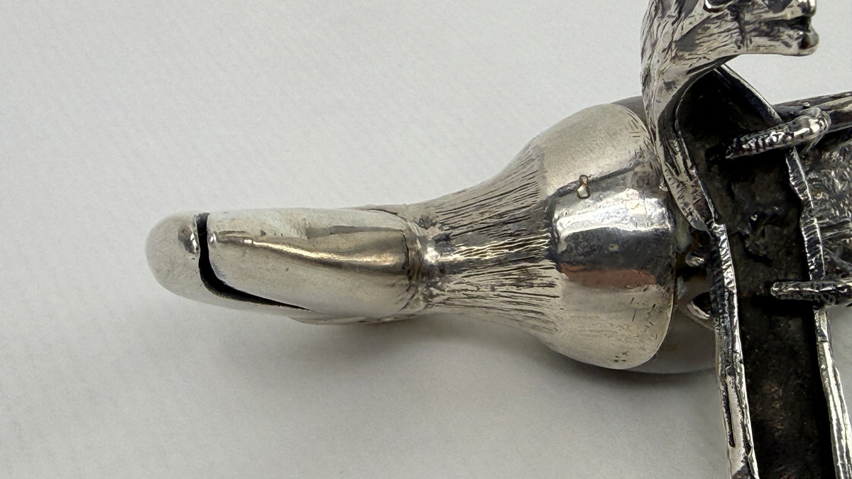 Toucan décoratif en argent sterling 925 et pierre naturelle – 10 cm