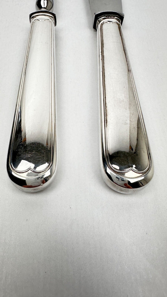 Service à découper métal argenté modèle filet Chinon