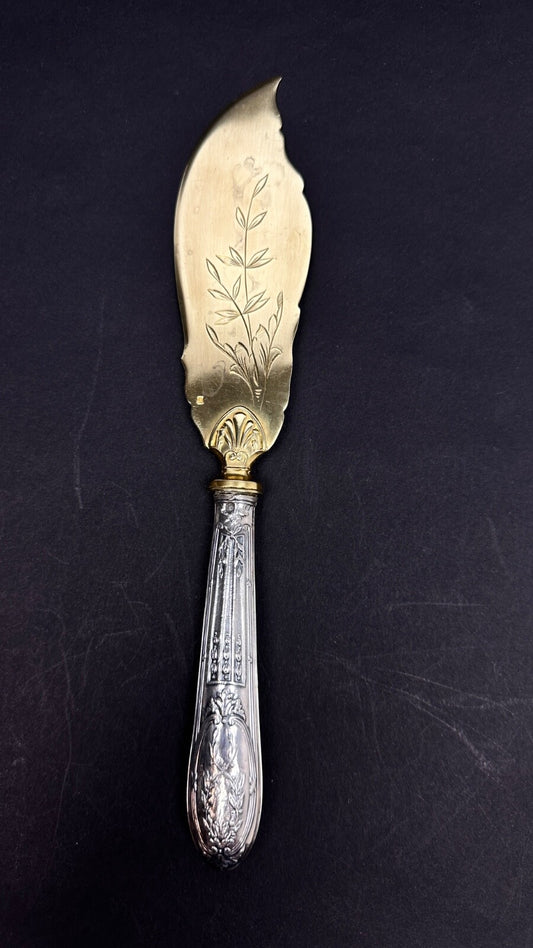 Couteau à Gâteaux, à Glace Et Pelle à Fruits En Argent, Couverts à Dessert
