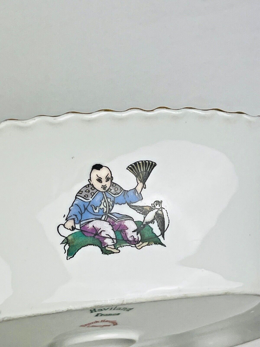 Rare coupe Frank Haviland et Sèvres motif au Chinois