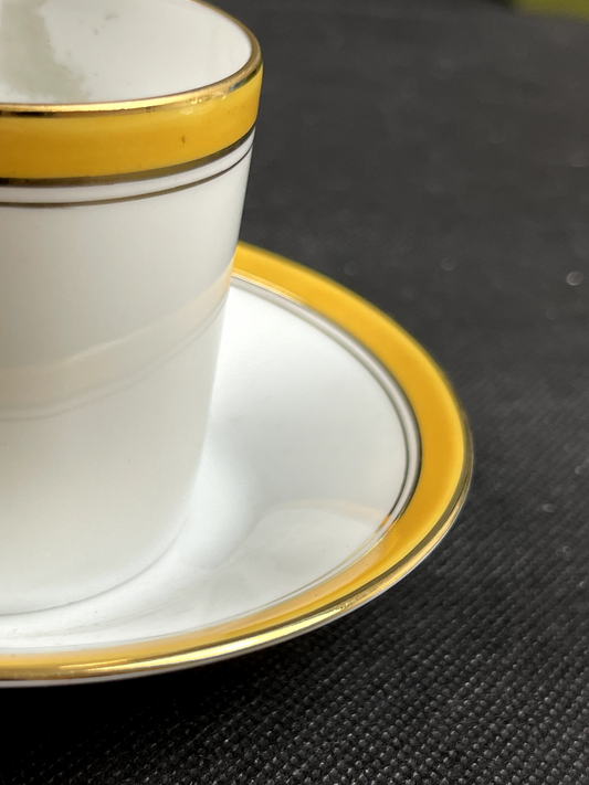 Tasse à café Haviland, modèle Ambassade Jaune