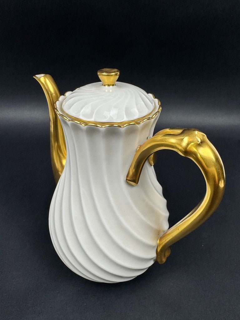 Service à thé en porcelaine blanche "Torsade" ou "Tors" Théodore Haviland