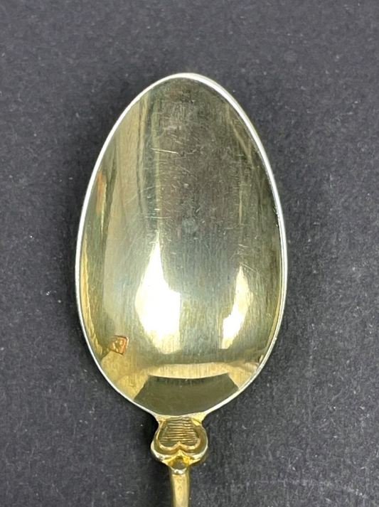 Suite De 12 Cuillères Dorées à Moka à Pattes De Biche