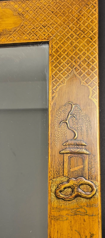 Miroir Asiatique En Bois Laqué N°2