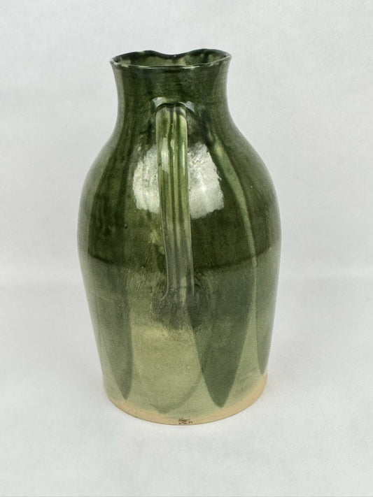 grand broc en céramique émaillé vert Maryvonne Zollinger