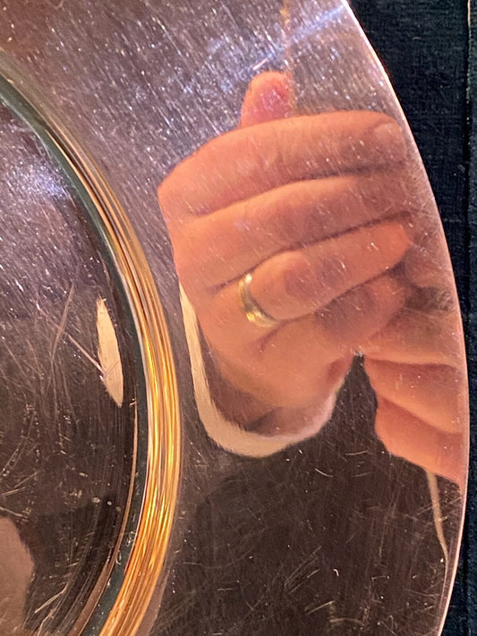 CHRISTOFLE - assiette de présentation en métal argenté modèle Ø 28,5 cm