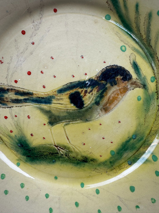 Service à dessert signé Costa Diaz – 6 assiettes plates – faïence catalane 1950