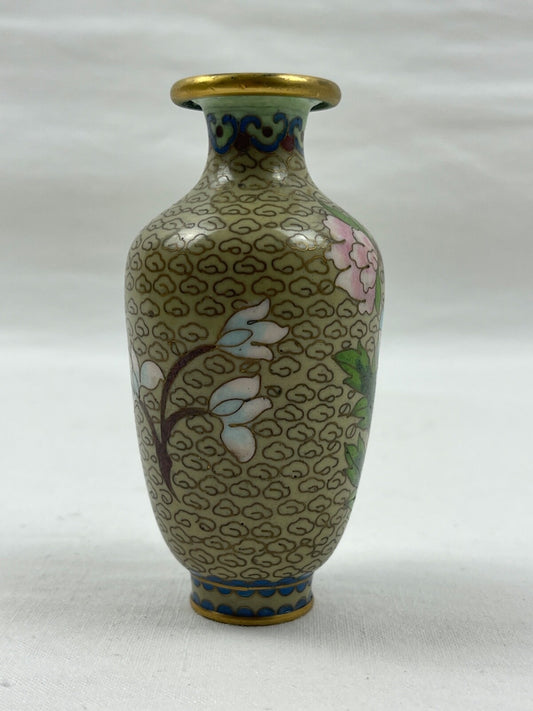 Petit vase en émaux cloisonnés