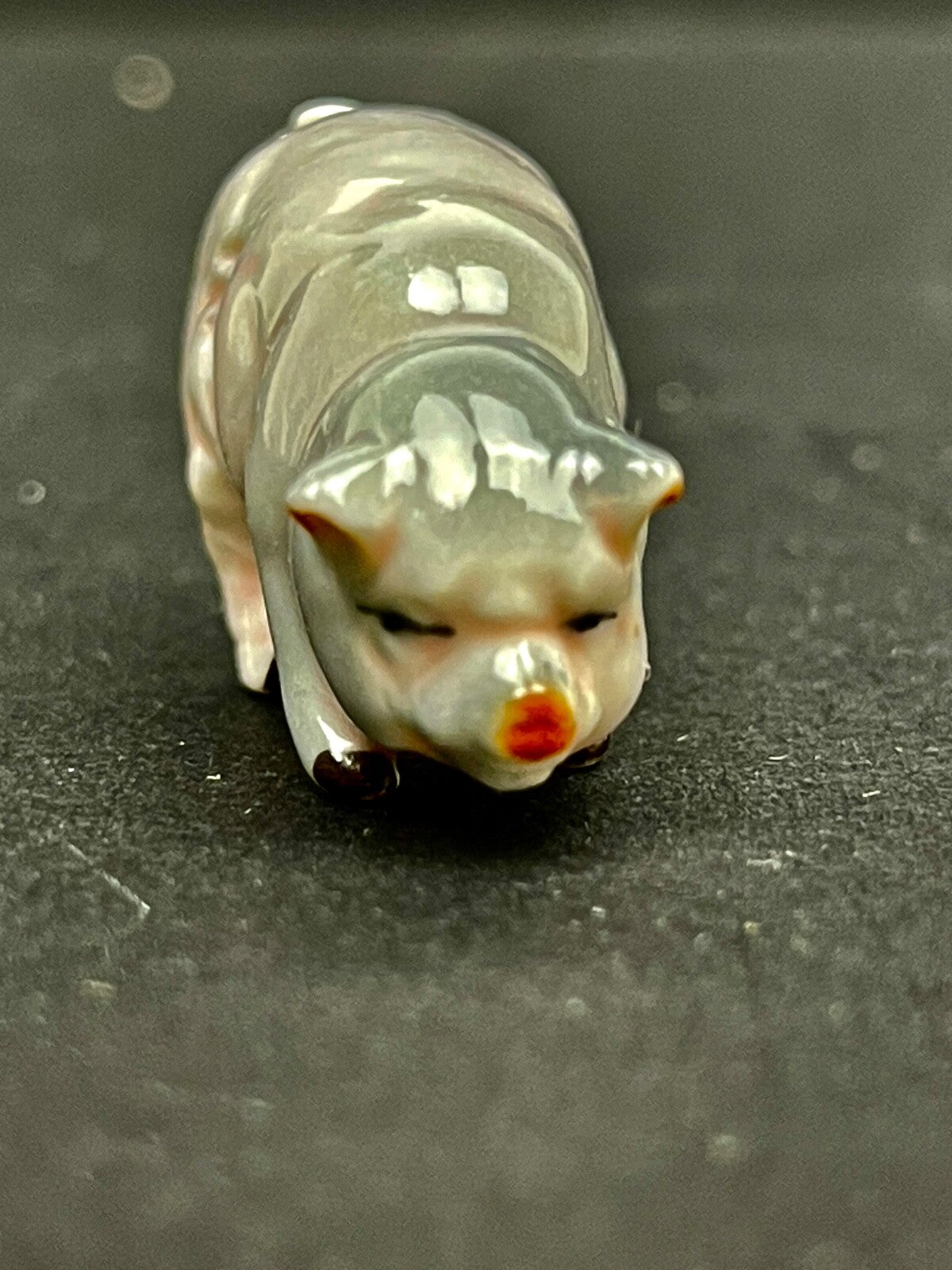 Figurine En Porcelaine, Cochon Miniature