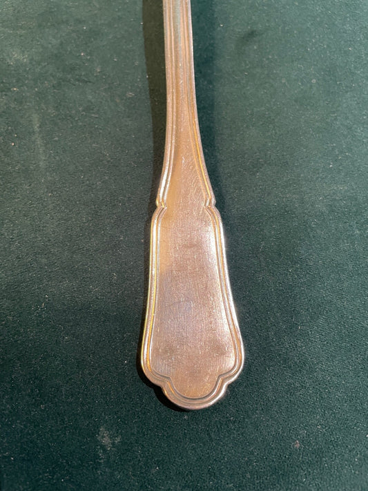 Lot métal argenté 10 cuillères à soupe et 9 fourchettes style Victoria Ercuis