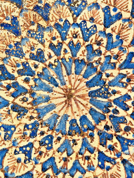 Maroc, Grand Plat Mural En Faïence De Fès Début Fin 19ème Début 20ème