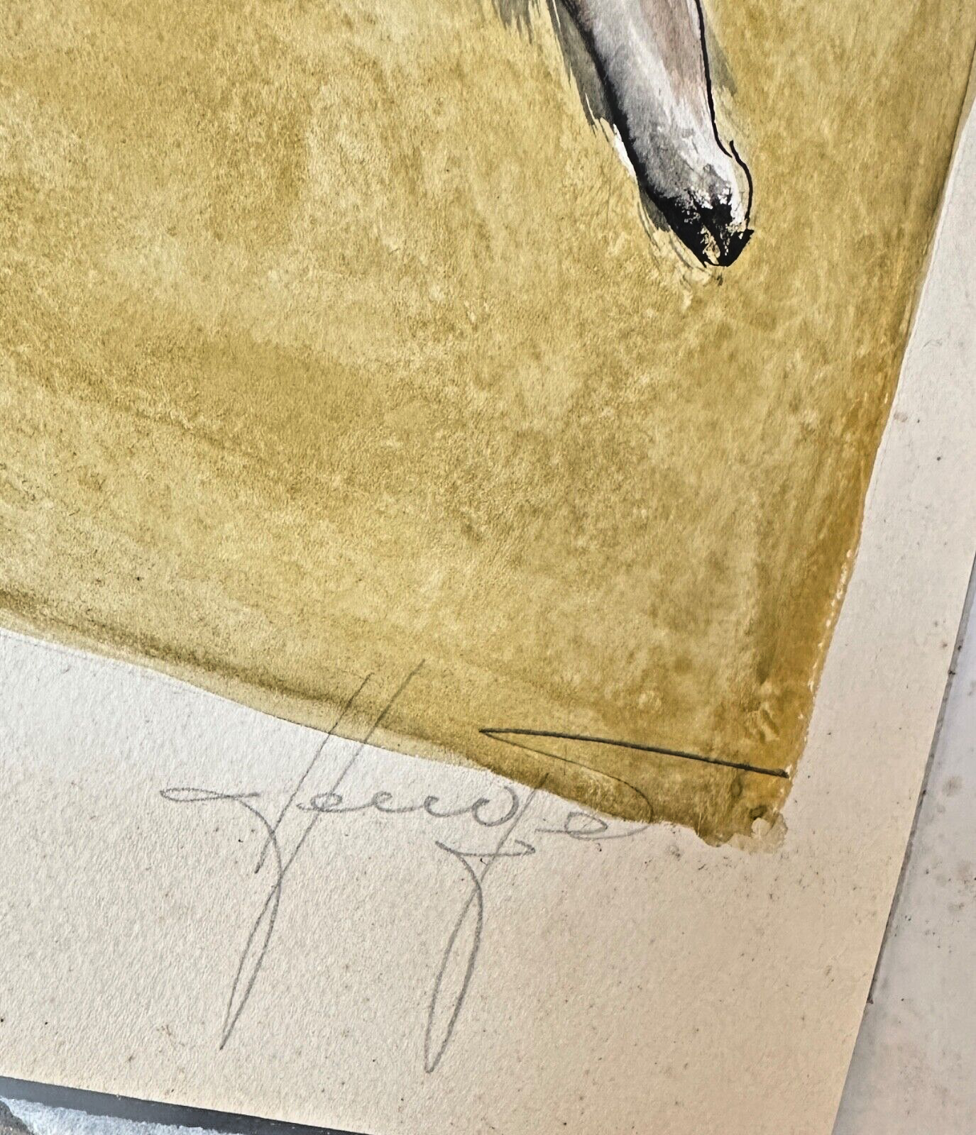 Encre Et Aquarelle, Nu Féminin, signé 1/1 années 40 ?