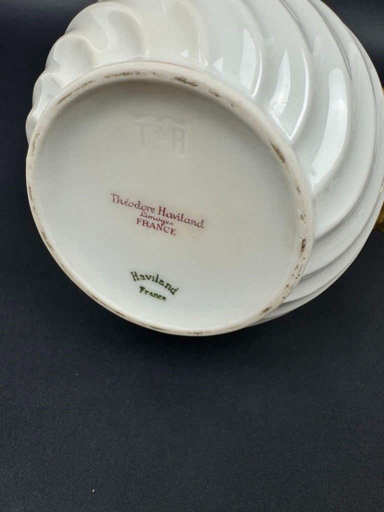 Service à thé en porcelaine blanche "Torsade" ou "Tors" Théodore Haviland