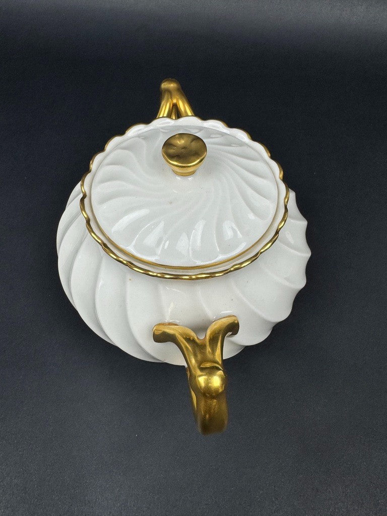 Service à thé en porcelaine blanche "Torsade" ou "Tors" Théodore Haviland