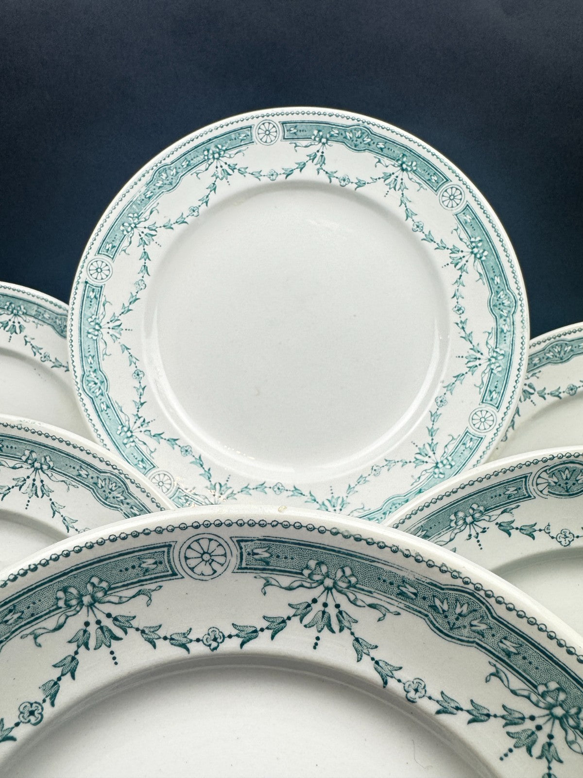 Lot de 6 Assiettes anciennes en faïence Moulin des Loups & Hamage – Provence