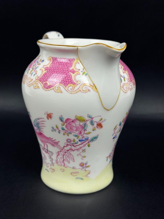 pichet en porcelaine fine Minton modèle Pink Cockatrice 15,5 cm