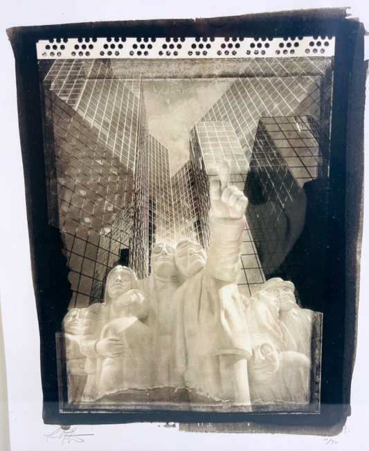 Marc Montplaisir, La Foule Illuminée, Tirage Platine Palladium 1/30