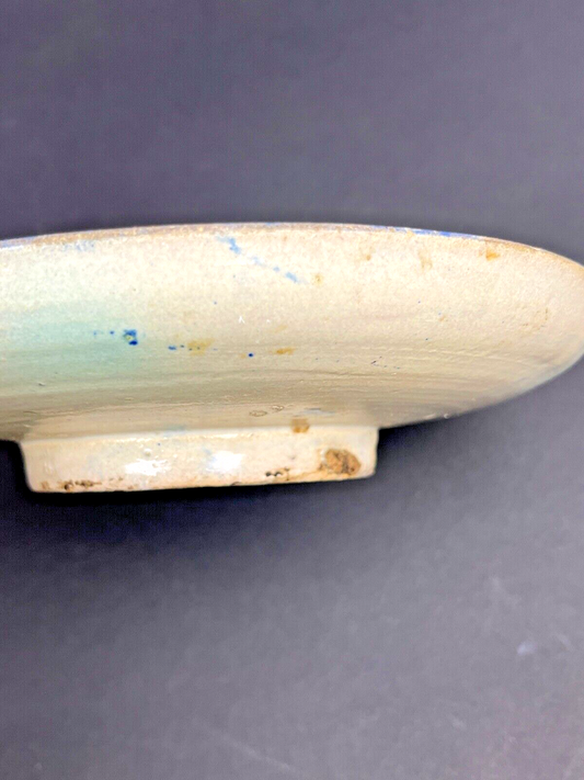 Maroc Ou Tunisie Coupe, Assiette Sur Talon En Faïence Début 20ème