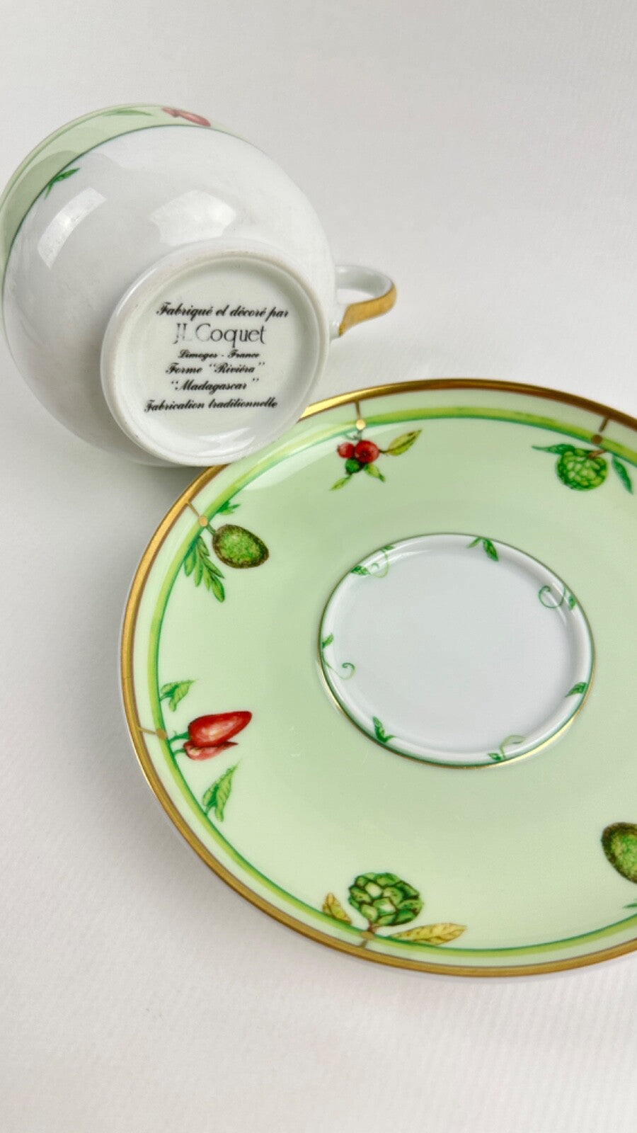 tasse à thé Coquet Limoges Madagascar