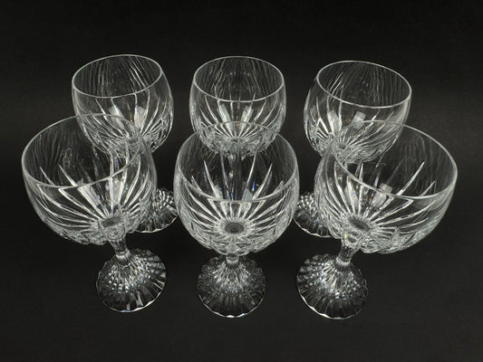 Série de 6 verres à vin blanc Masséna de Baccarat état neuf !