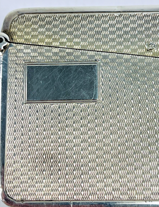 Etui Porte Cartes De Visites En Argent Anglais Birmingham 1928