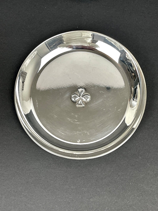 Saint-médard, Quatre Cendriers De Bridge En Métal Argenté