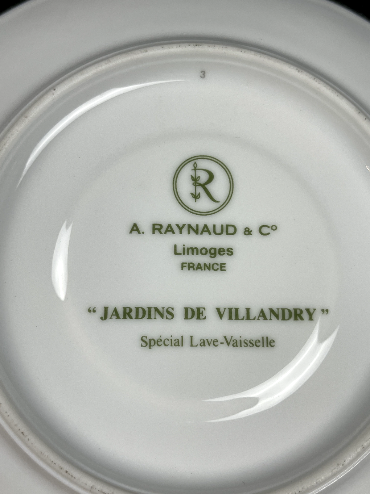 Petite sous-tasse en porcelaine Raynaud Limoges Jardins de Villandry neuve n°1