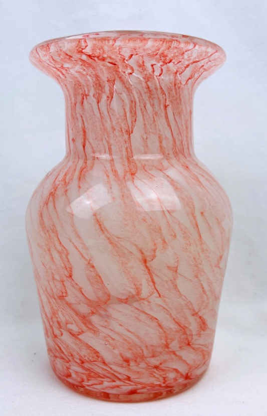 Vase En Verre Marbré Rose, Murano