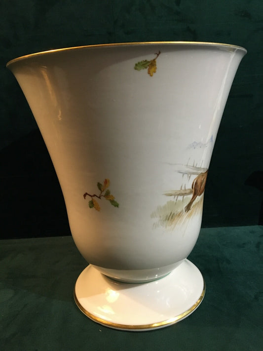 Grand vase en porcelaine allemande Heinrich - chasse