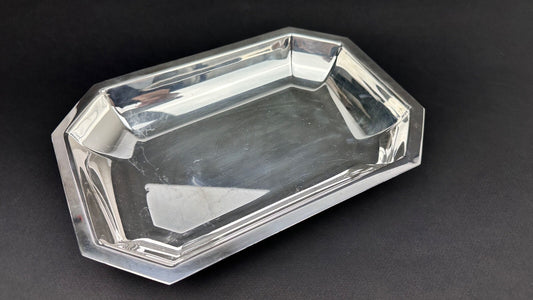 Panière / corbeille à pain ART DECO en métal argenté Table Plat Service