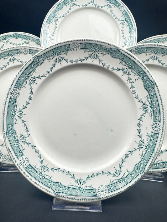 Lot de 6 Assiettes anciennes en faïence Moulin des Loups & Hamage – Provence