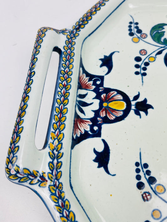 Ancien petit plateau en faïence de Gien