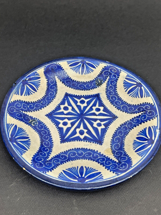 Maroc, Coupe, Assiette Sur Talon En Faïence De Fès Serghini Père 1920 N°3