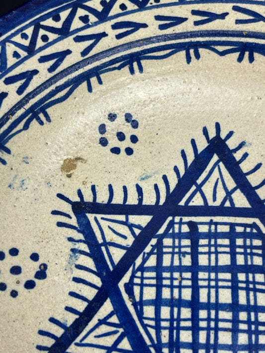 Maroc, Coupe, Assiette Sur Talon En Faïence De Fès Milieu 20ème N°1