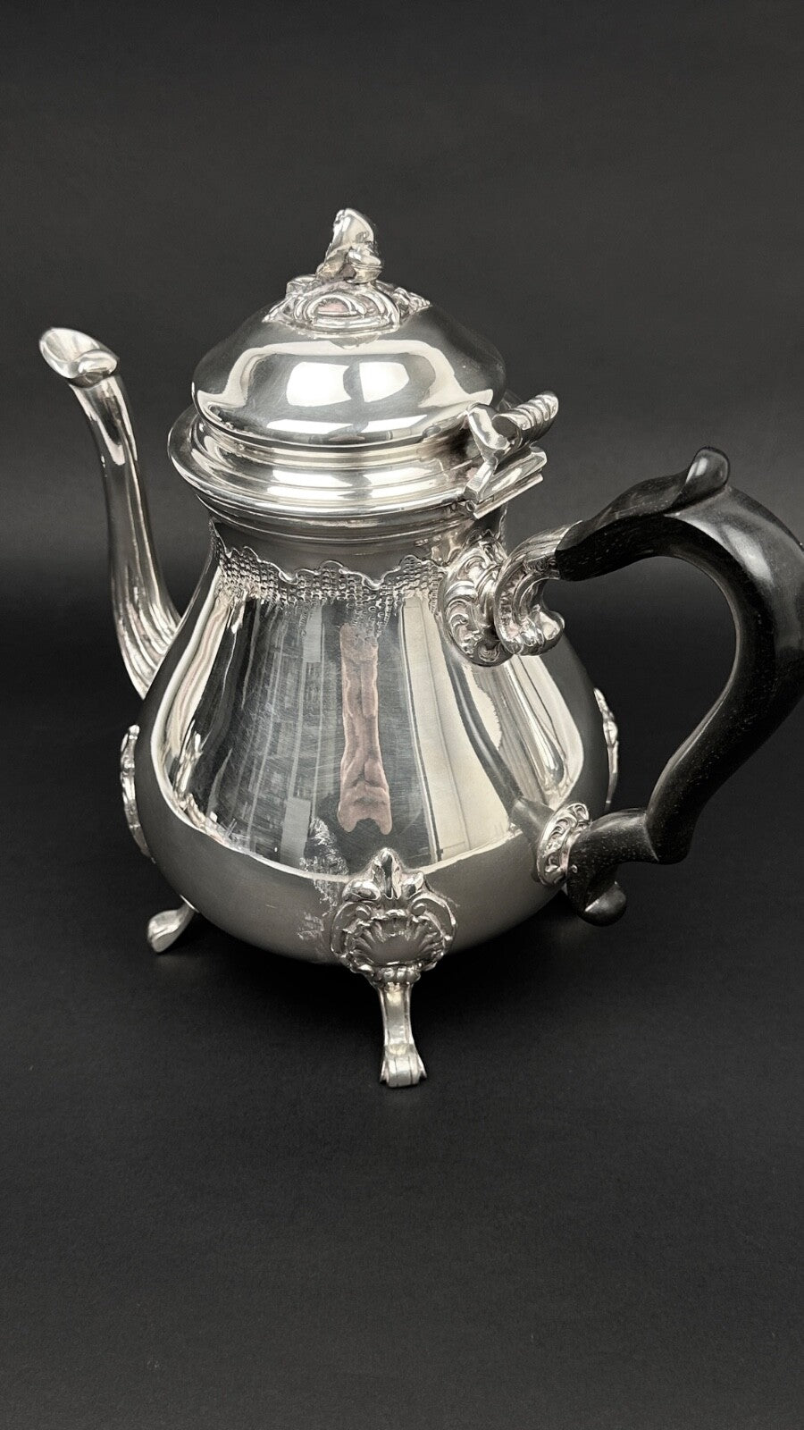 Service Thé-café En Métal Argenté Style Louis XV, 4 Pièces NEUF