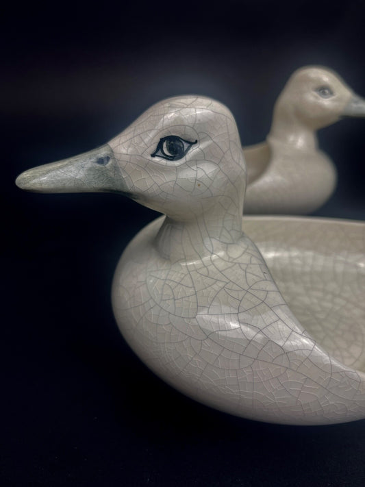 Suite De 2 Raviers En Faïence De Charolles, Jacques Molin