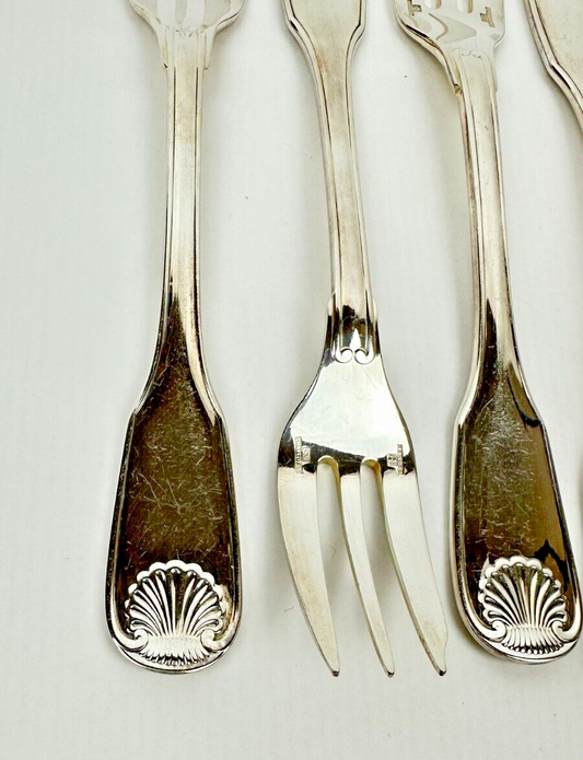 Série de 6 fourchettes à gâteau Christofle modèle Vendôme