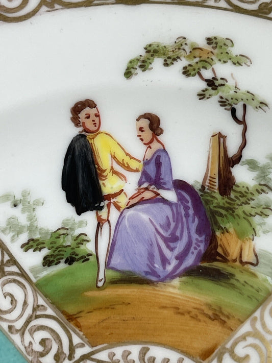 Coupelle, sous tasse en porcelaine de Saxe, Meissen