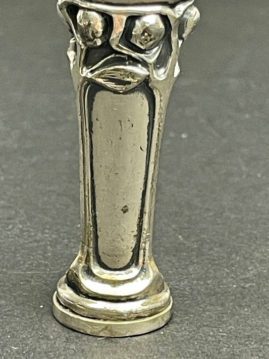 Sceau En Bronze Argenté Art Nouveau