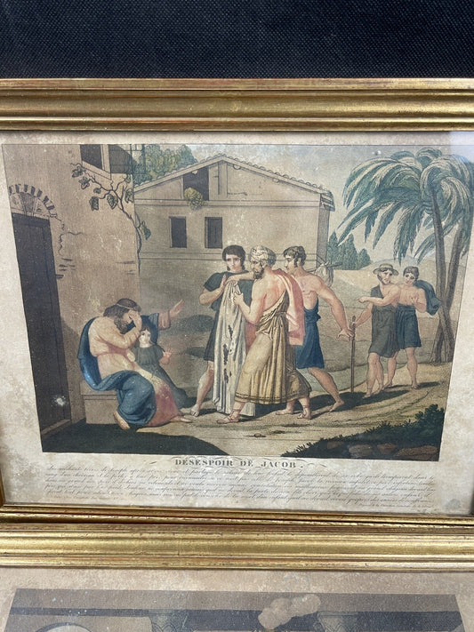 Lot de 3 gravures Histoire Sainte, biblique