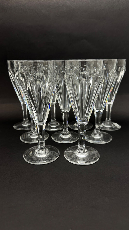 Baccarat, Suite De 9 Flûtes à Champagne Modèle Duchesse De Dino