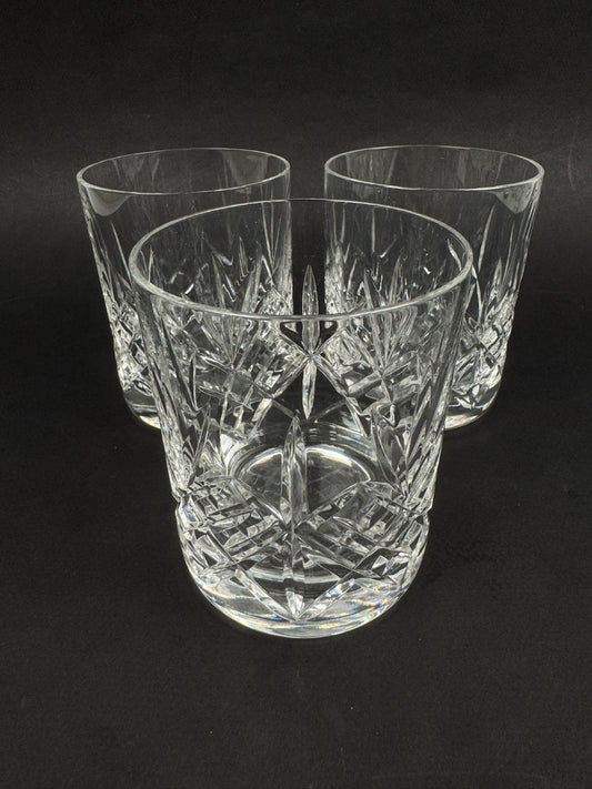 3 verres à whisky – cristal taillé d’Écosse