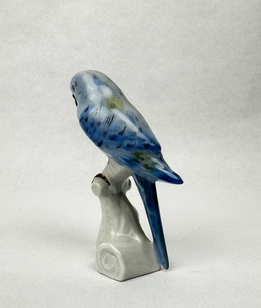 Perruche bleue en porcelaine de Limoges – France